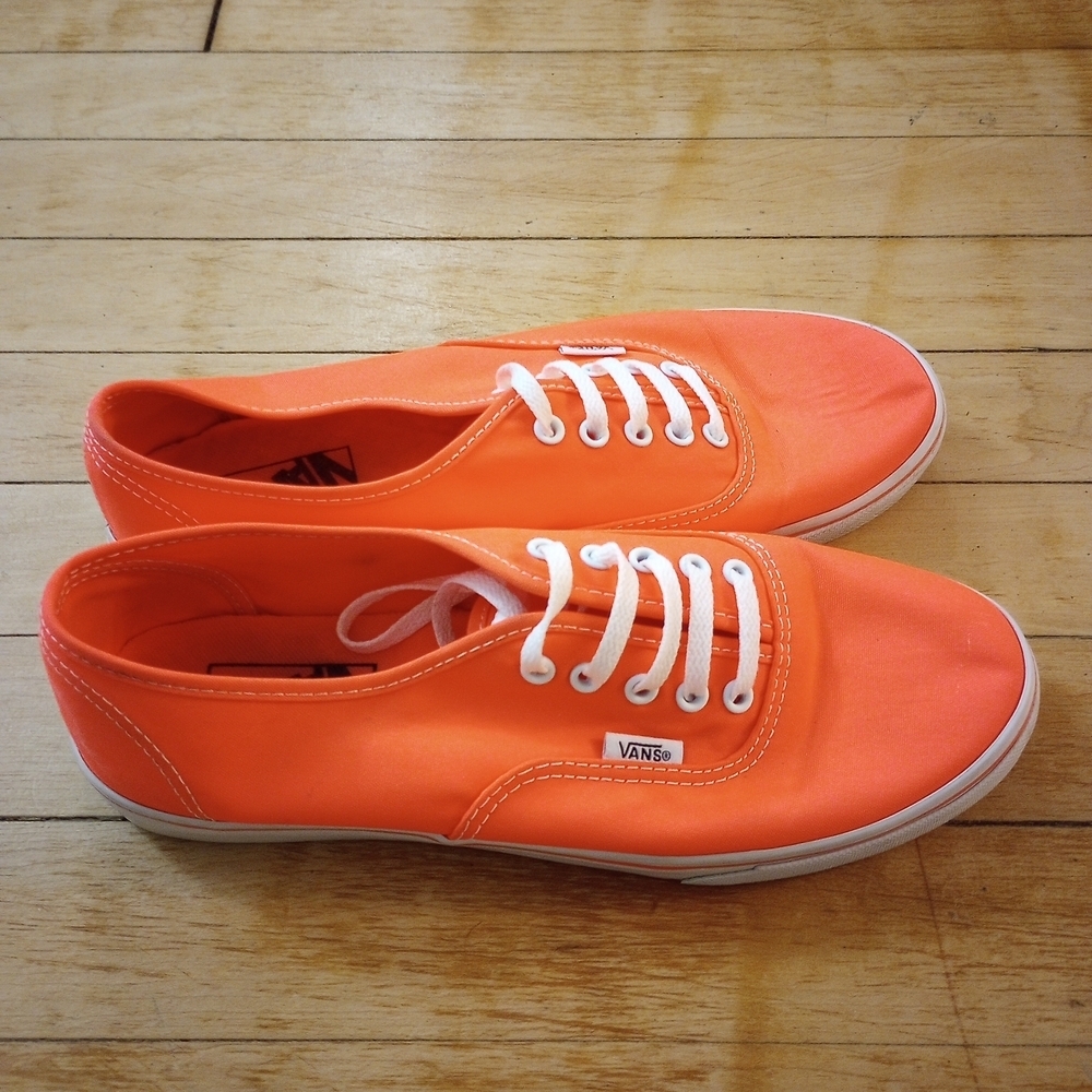 Vans Coral Pink Canvas Sneakers Women Size 8.5